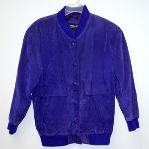 VTG suede bomber jacket